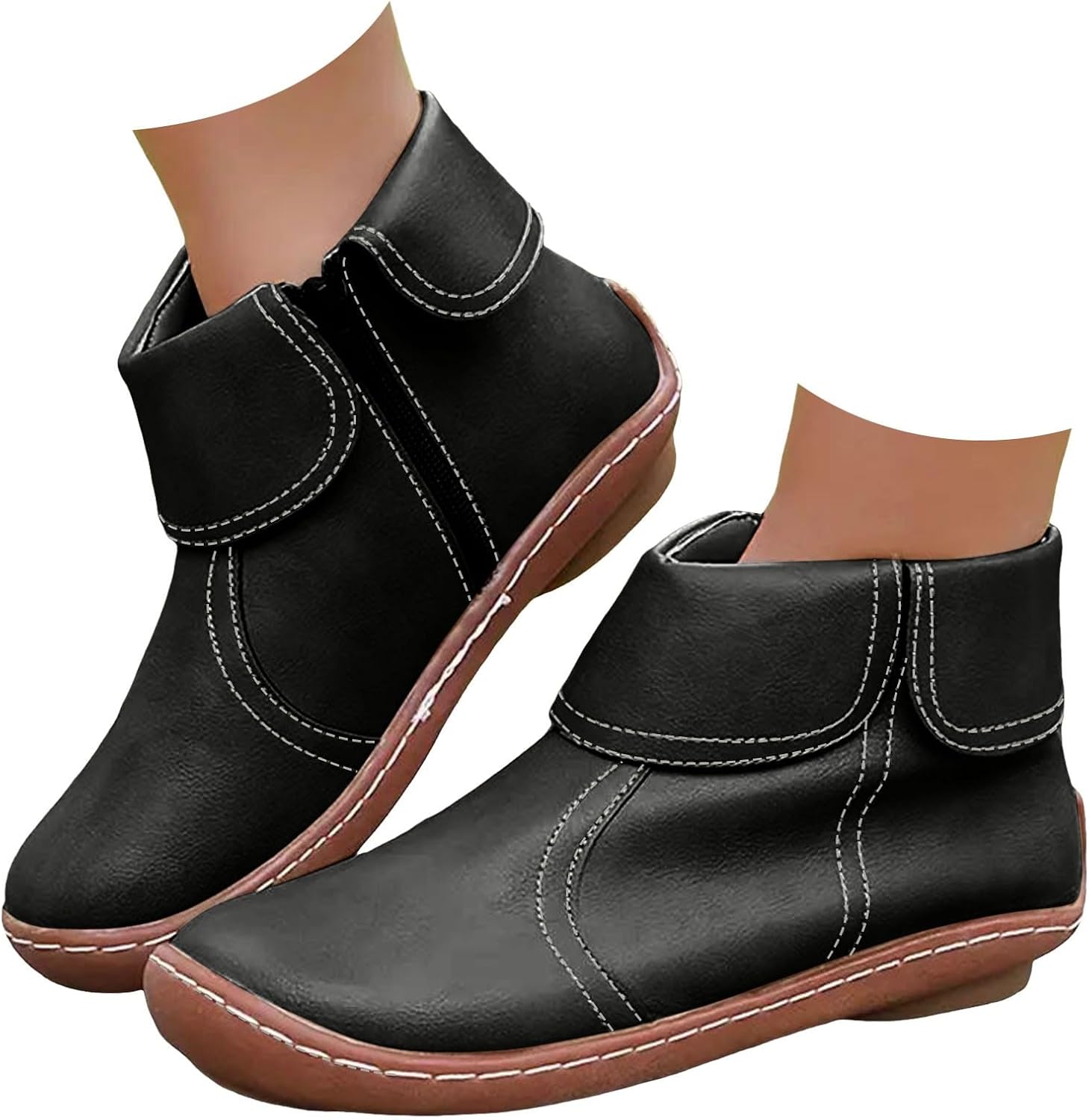 ZSpzx Vintage Ankle Booties for Women Dressy Vintage Fashion